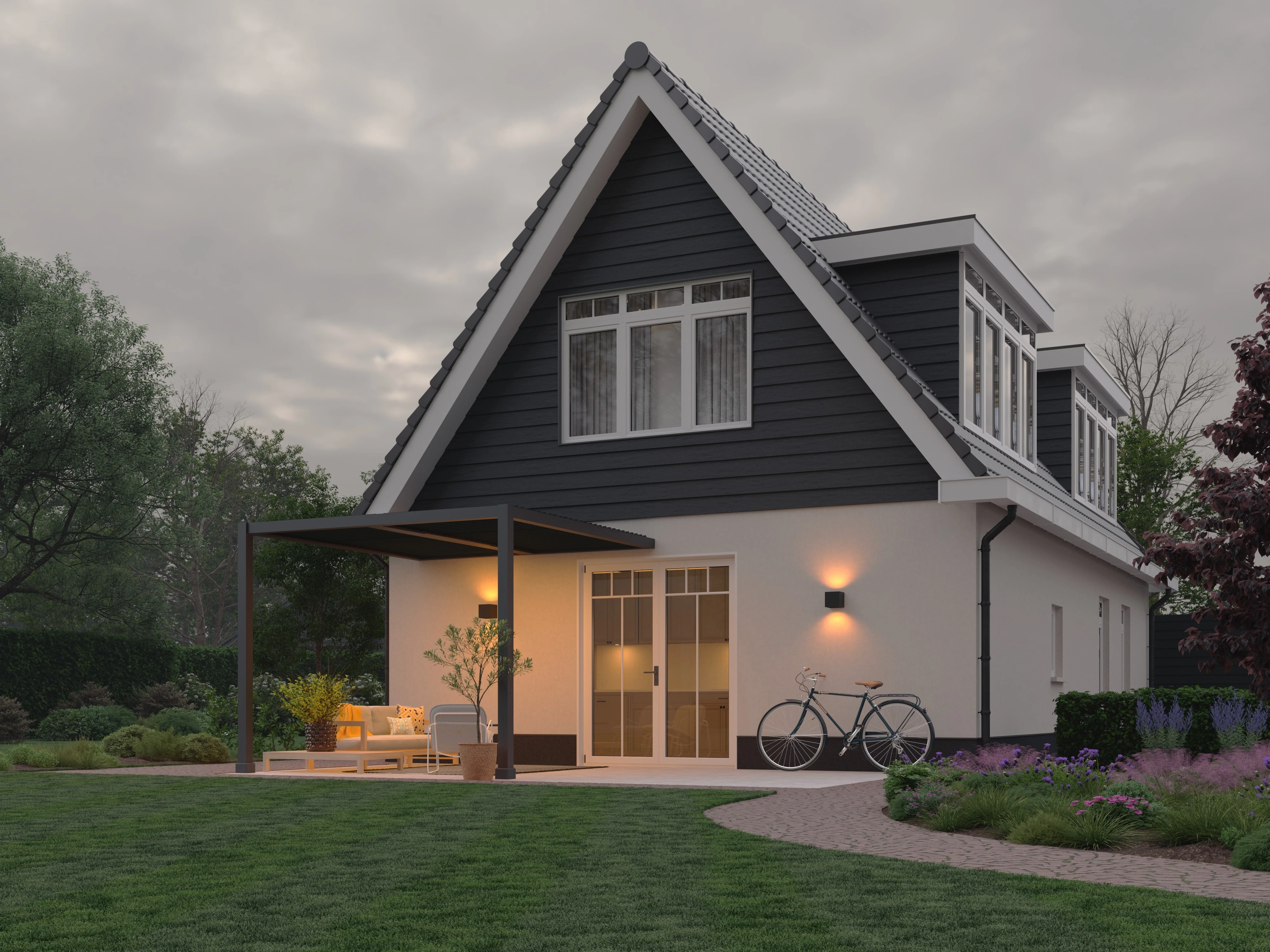 Aluminium Pergola met Lamellen Aan Huis 300 x 300 cm - Afbeelding 6